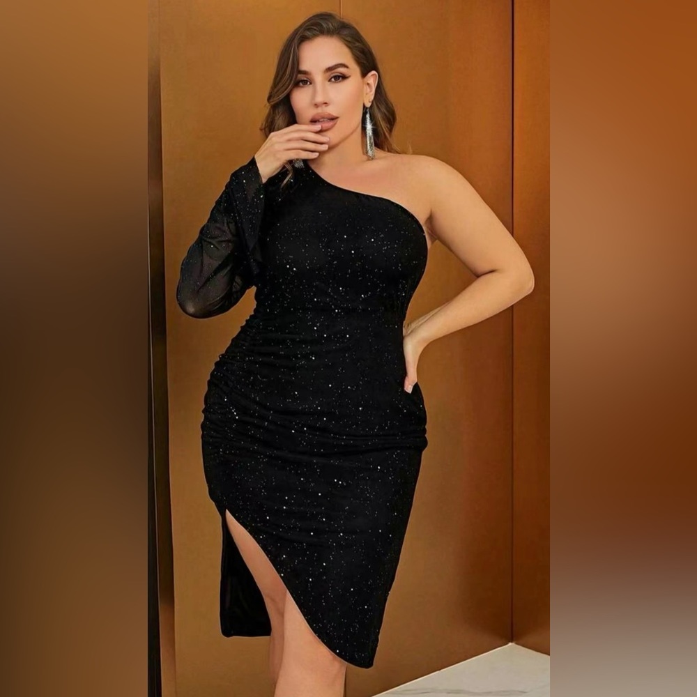 Glitter dress split